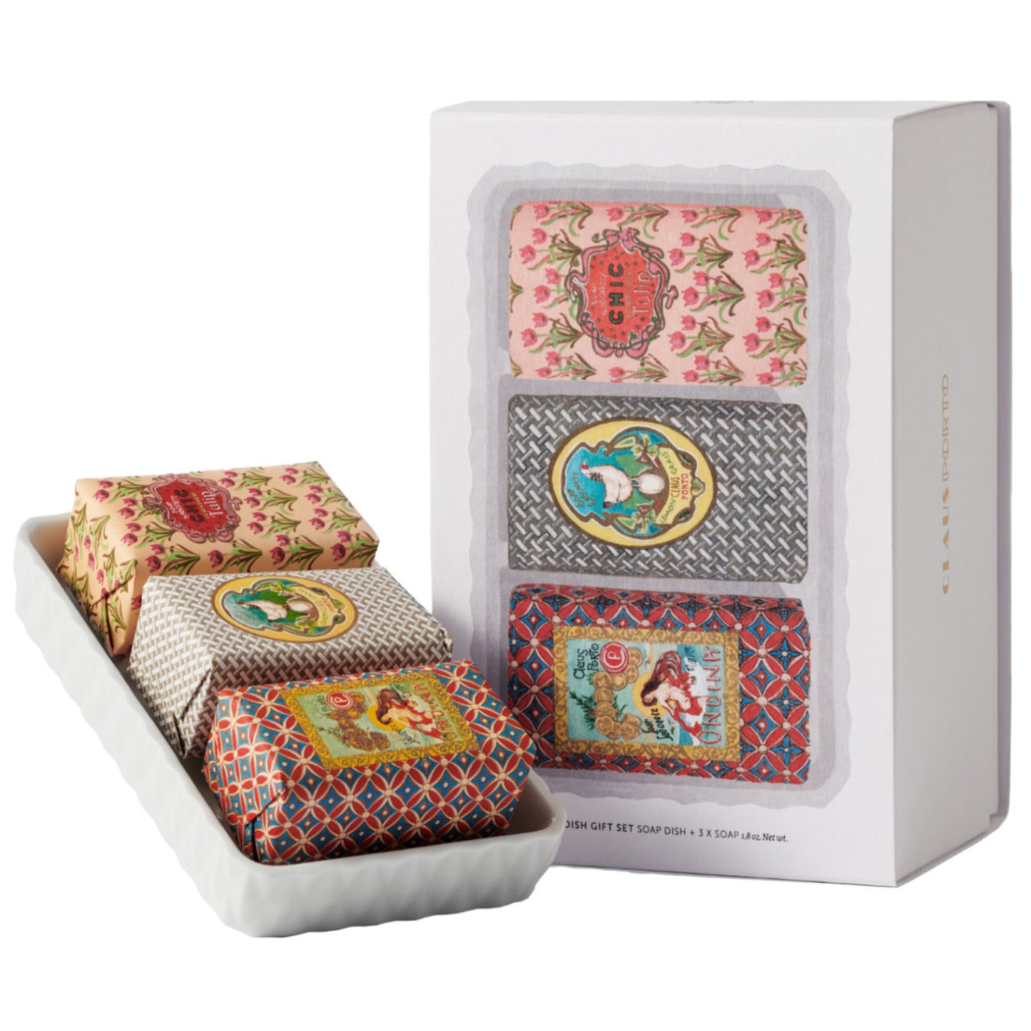 Classico Gift Set Soap Dish plus 3 50g Chicken, Ondina, Chic