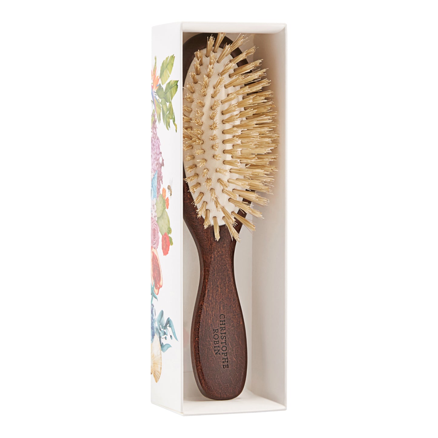 Travel hairbrush 100% natural boar-bristle & wood