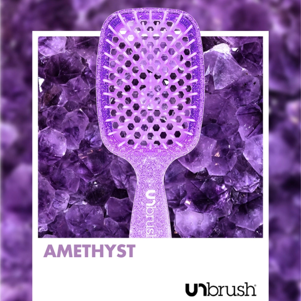 Detangling Hair Brush Glitter / Amethyst