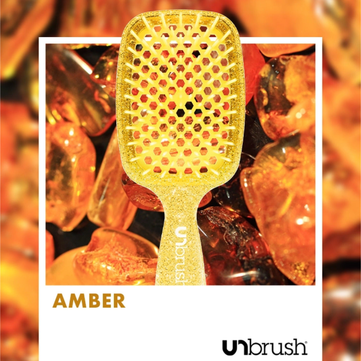 Detangling Hair Brush Glitter / Amber