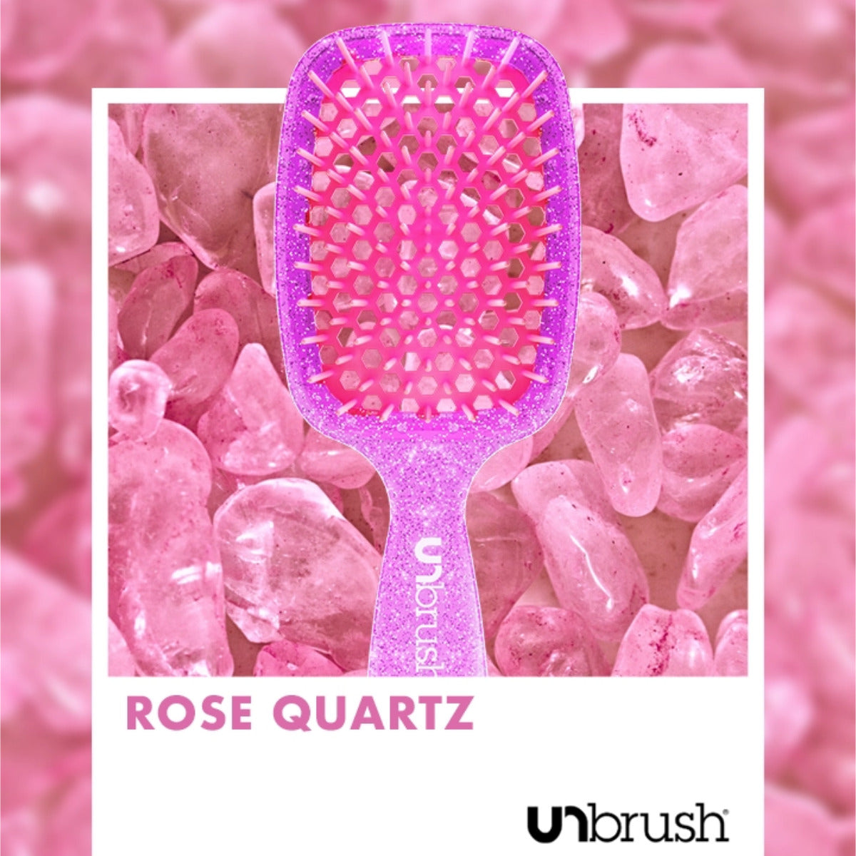 Detangling Hair Brush Glitter / Rose Quartz