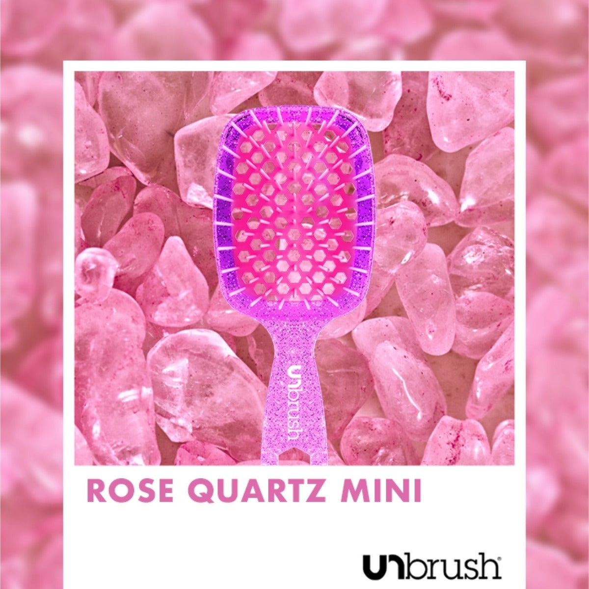 Detangling Hair Brush Mini / rose Quartz