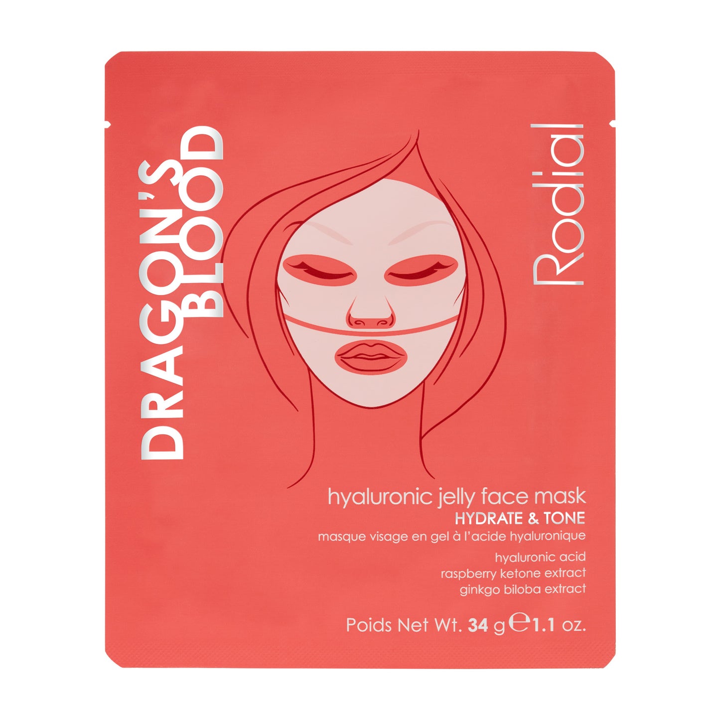 Dragon's Blood Hyaluronic Jelly Face Mask / x1 pack
