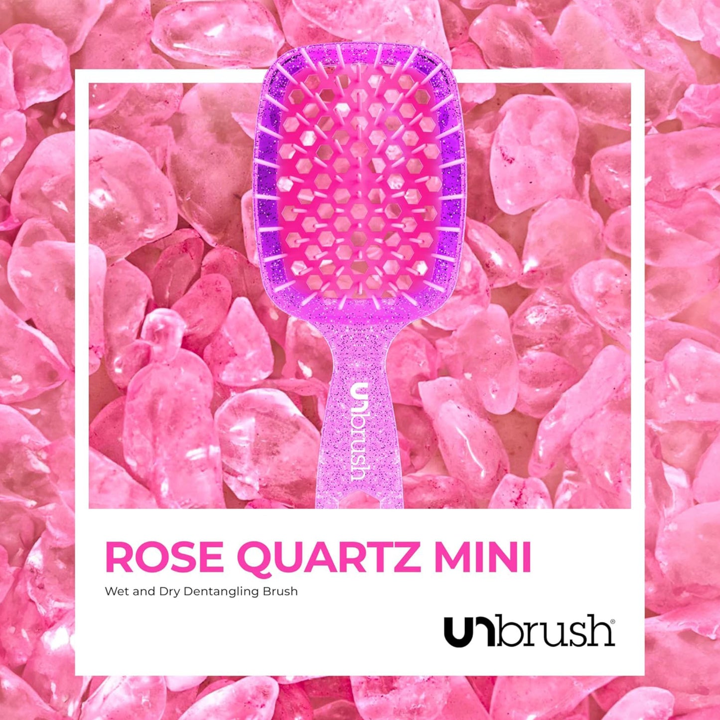Unbrush Glitter Duo Set / Rose Quartz Pink