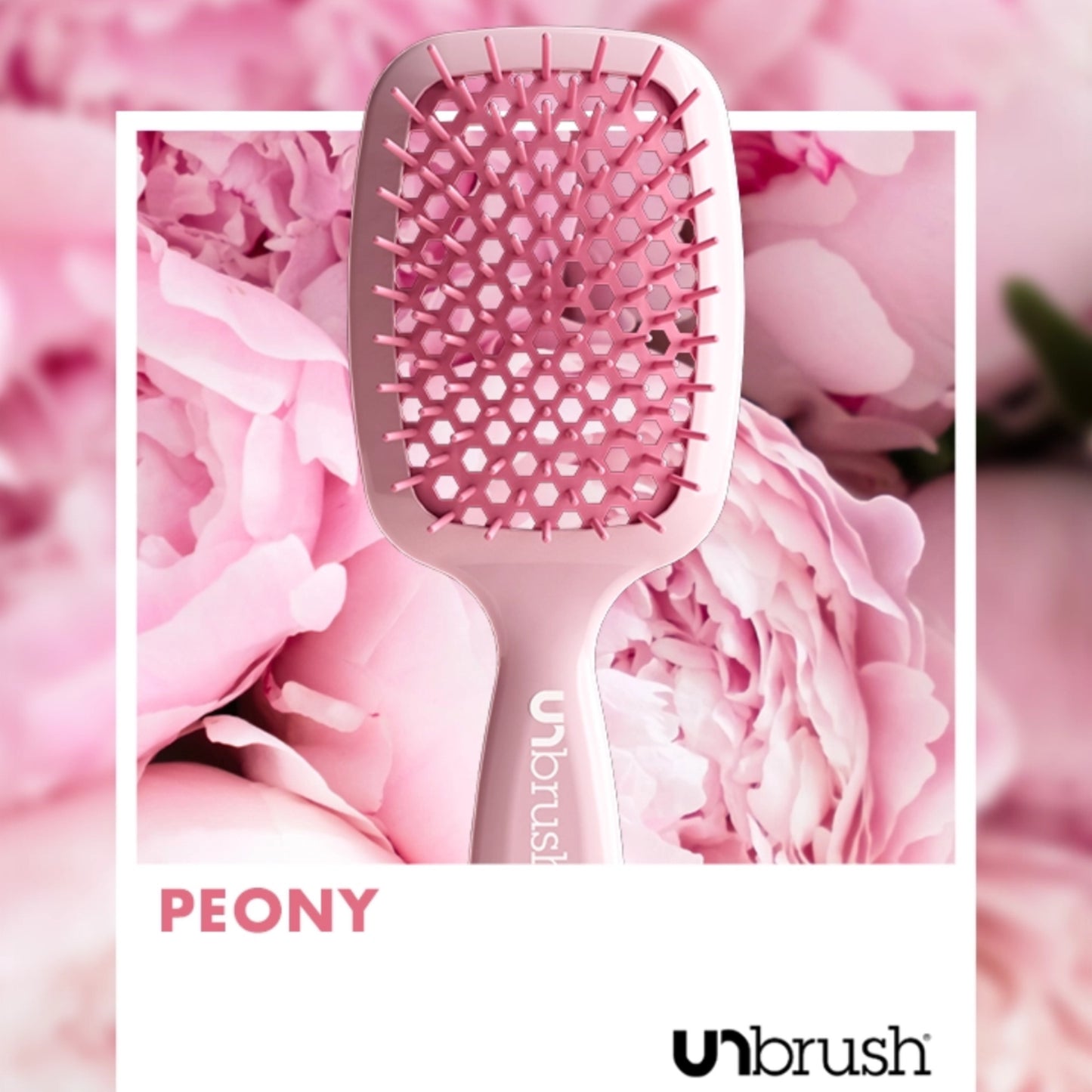 Detangling Hair Brush -Pastel Collection / Peony