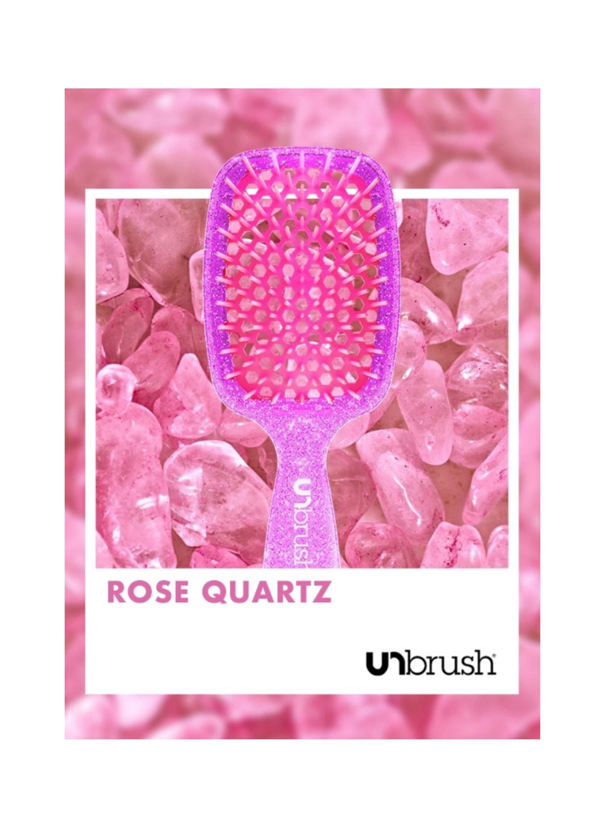 Detangling Hair Brush Glitter / Rose Quartz
