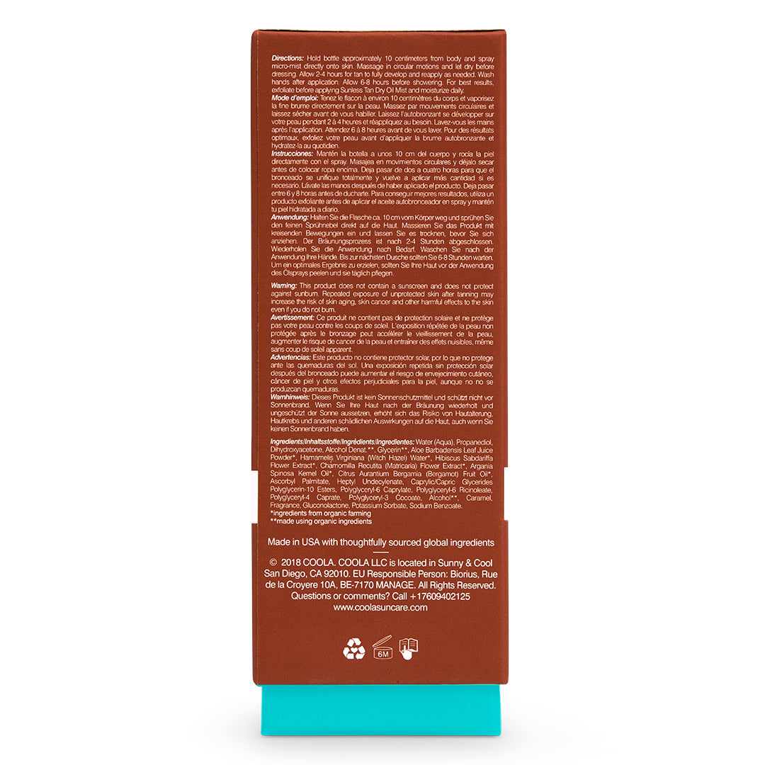 Sunless Tan Dry Oil Mist