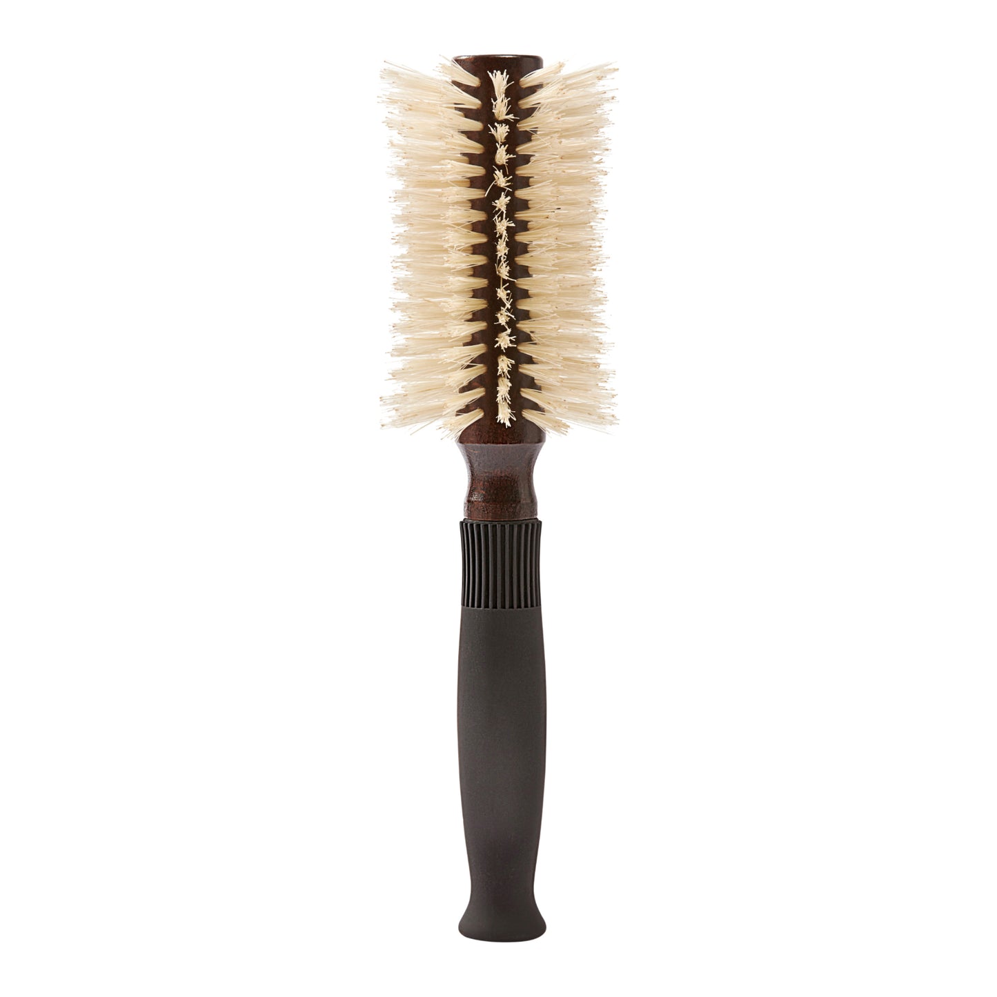 Pre-curved blowdry hairbrush 10 rows 100% natural boar-bristle &amp; wood