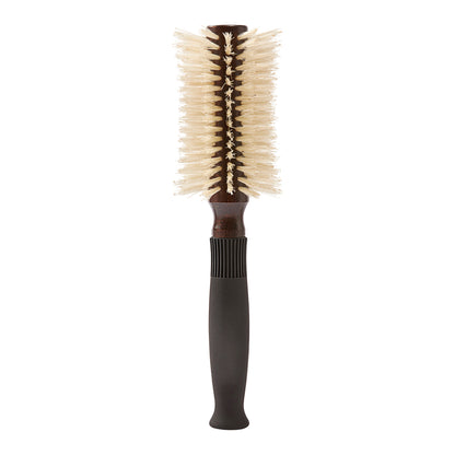 Pre-curved blowdry hairbrush 10 rows 100% natural boar-bristle &amp; wood
