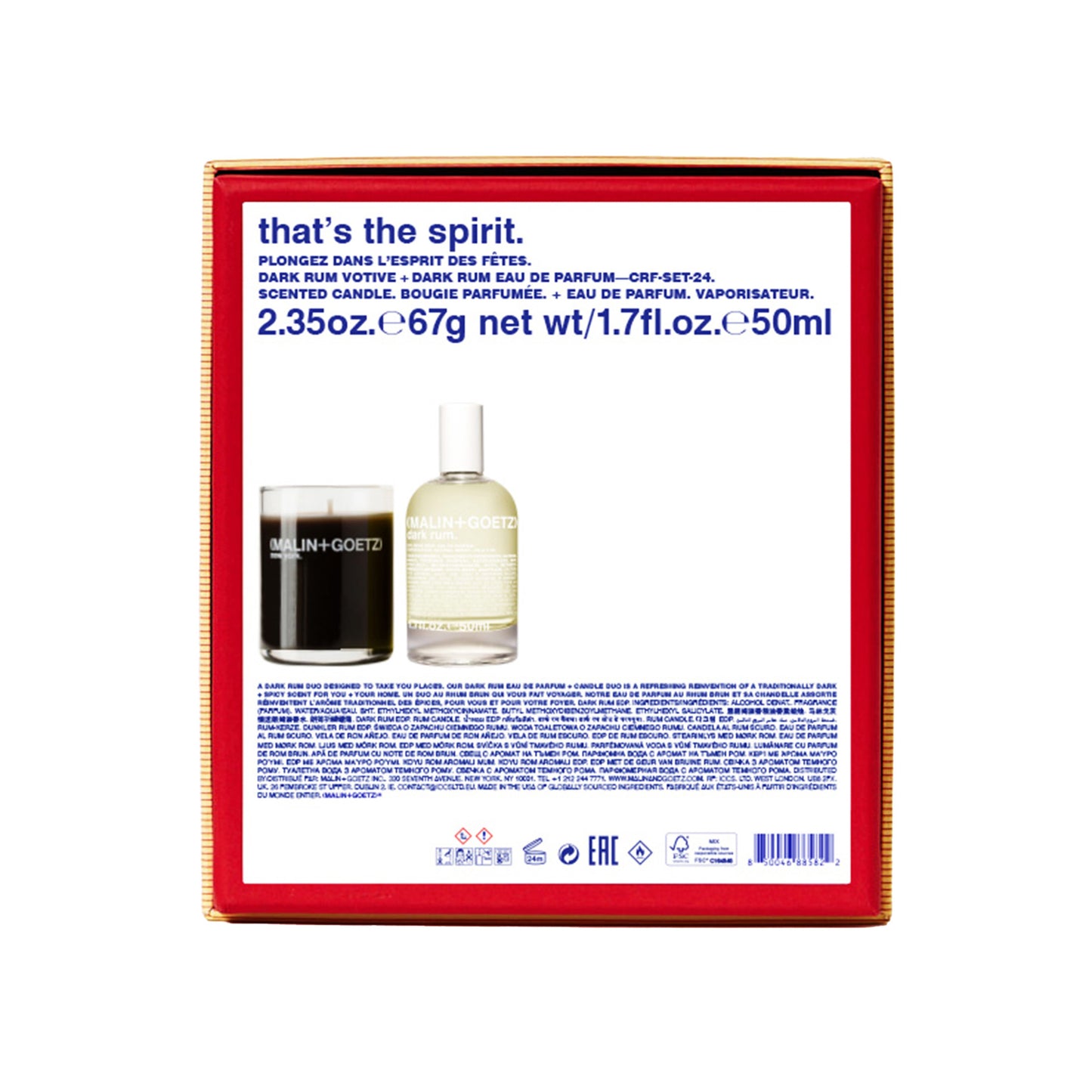 That's the spirit. (dark rum)