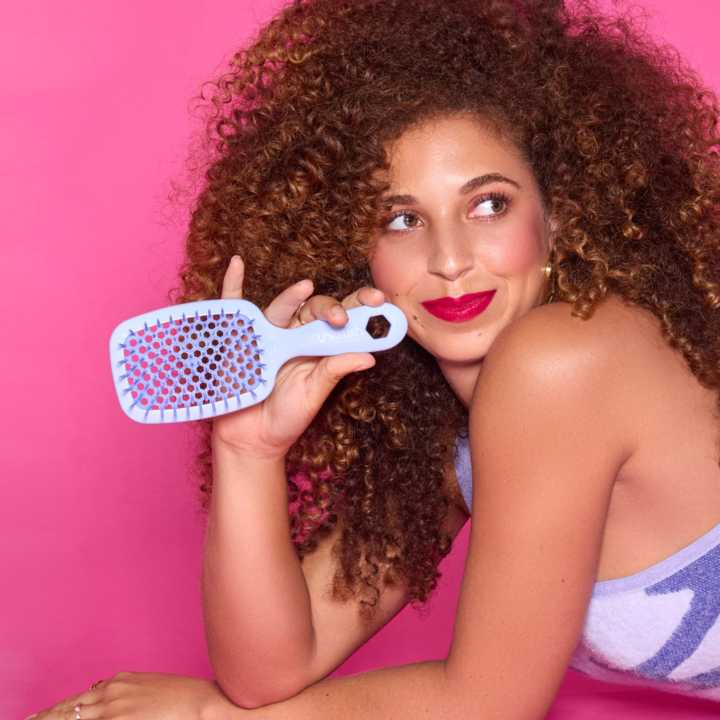 Detangling Hair Brush -Pastel Collection / Periwinkle