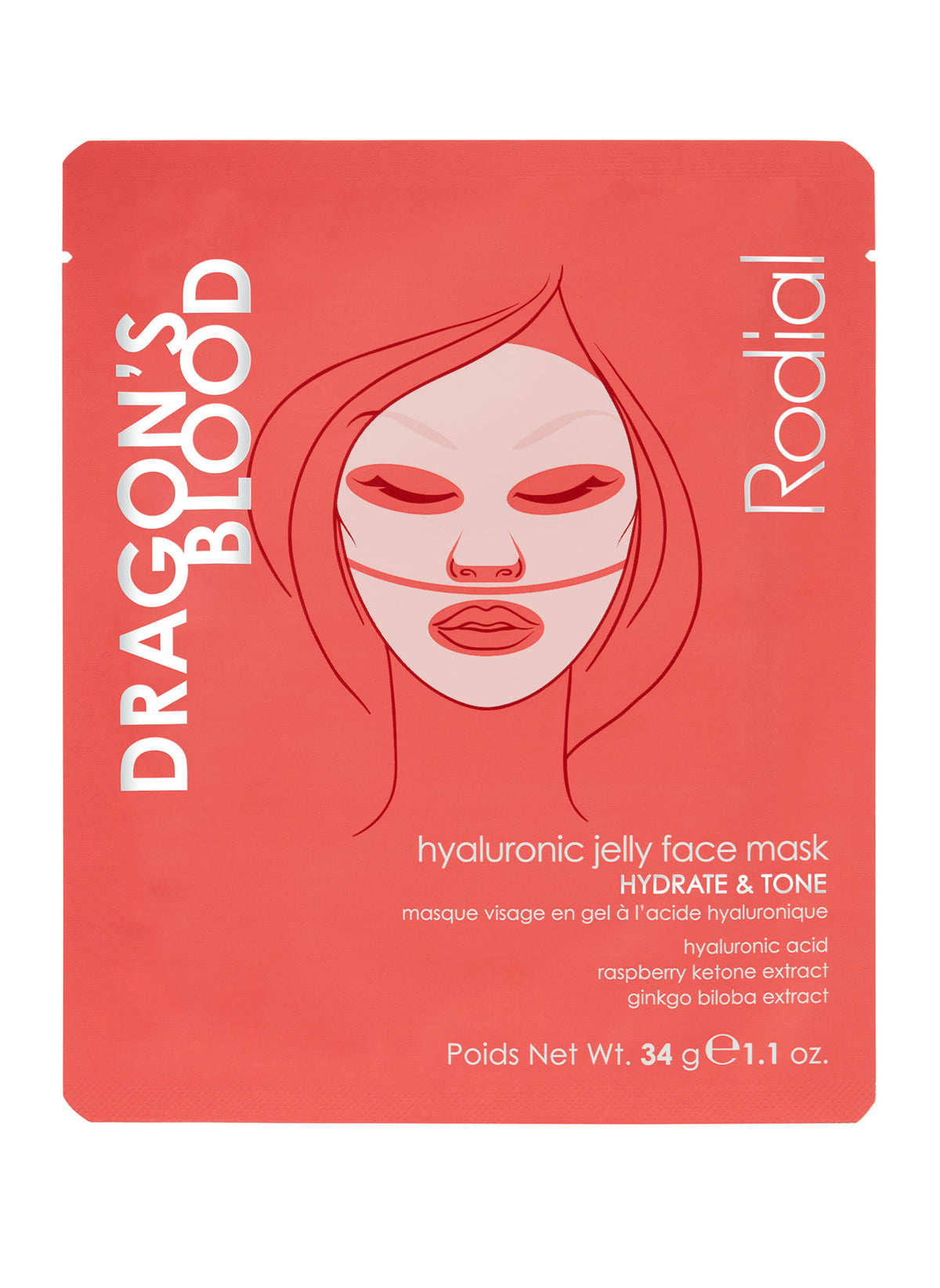 Dragon's Blood Hyaluronic Jelly Face Mask / 4-pack