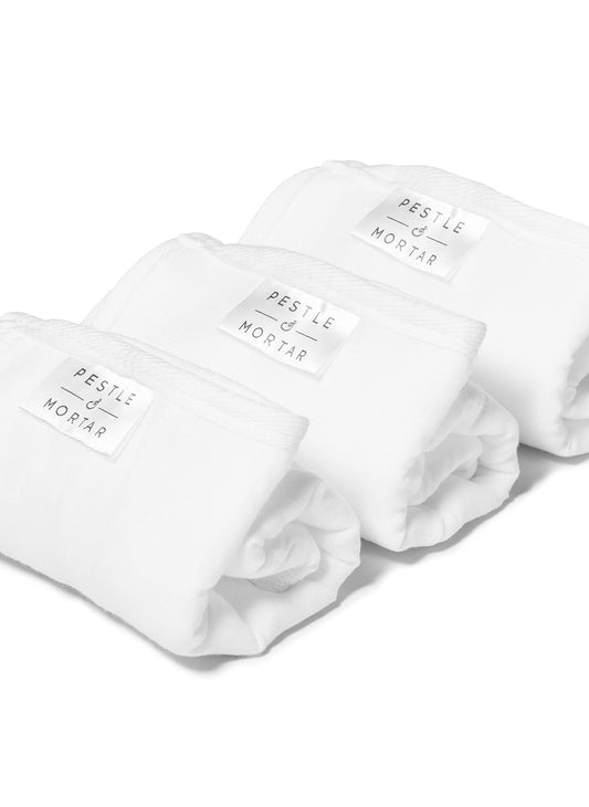 Double Sided Face Cloths - Pack of 3