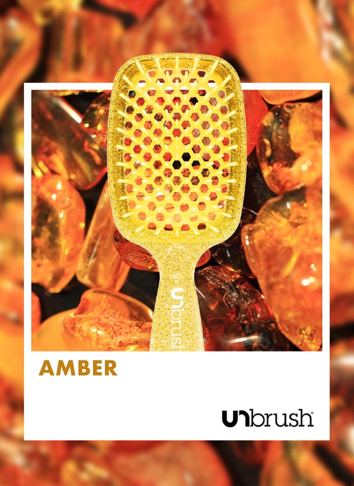 Detangling Hair Brush Glitter / Amber