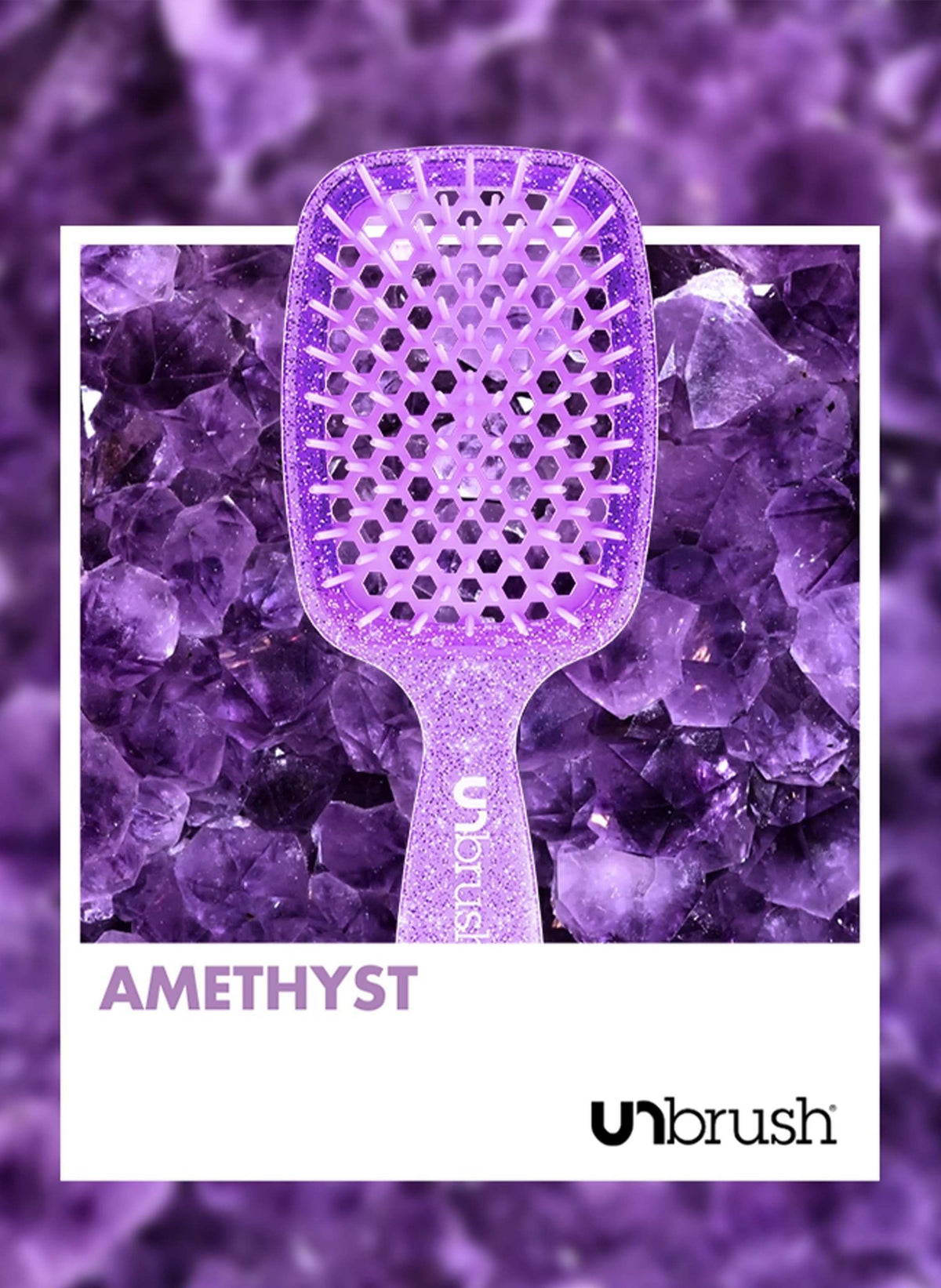 Detangling Hair Brush Glitter / Amethyst