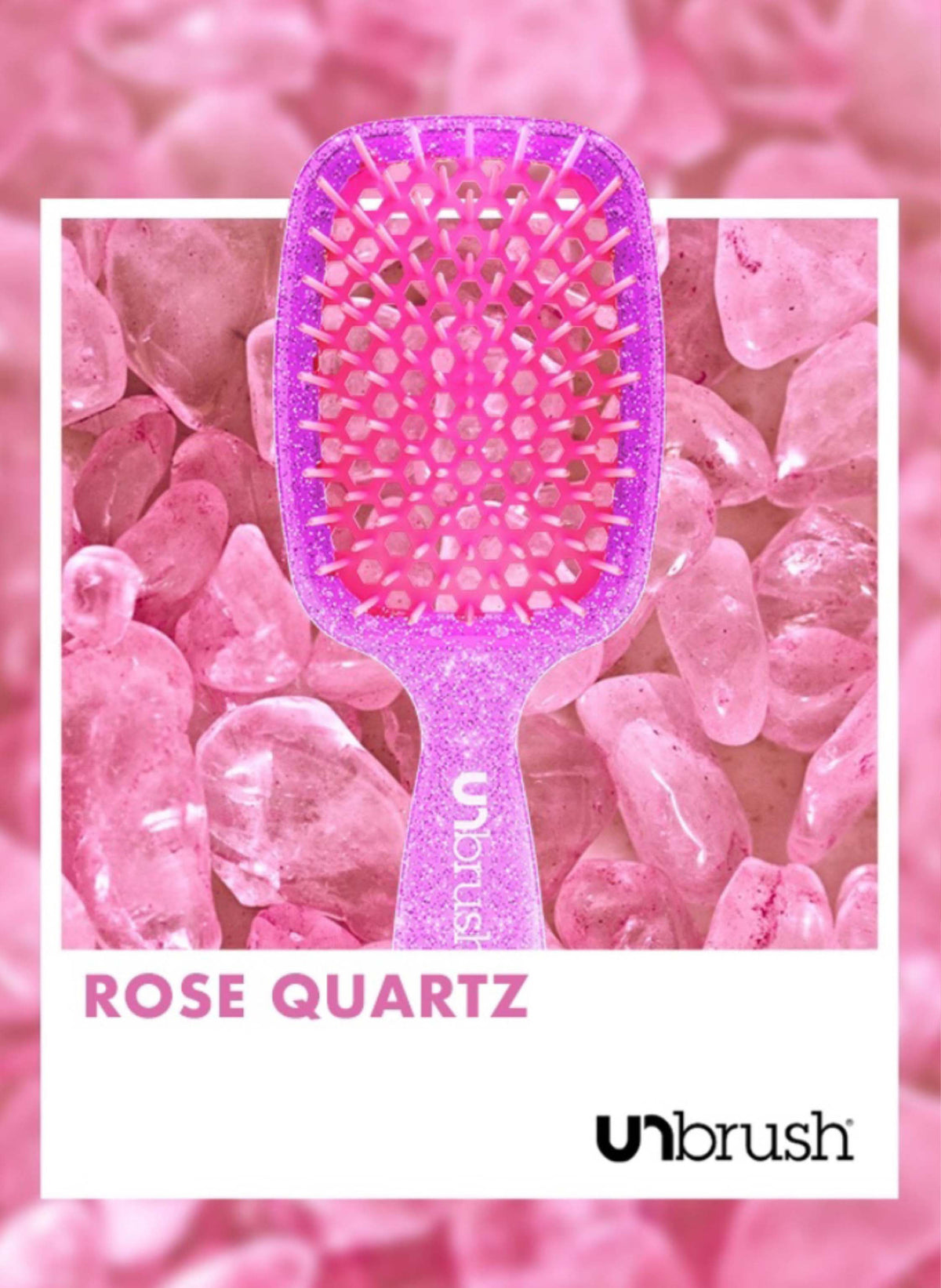Detangling Hair Brush Glitter / Rose Quartz