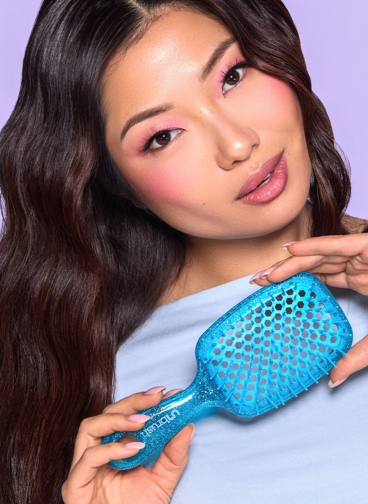 Detangling Hair Brush Glitter / Sapphire