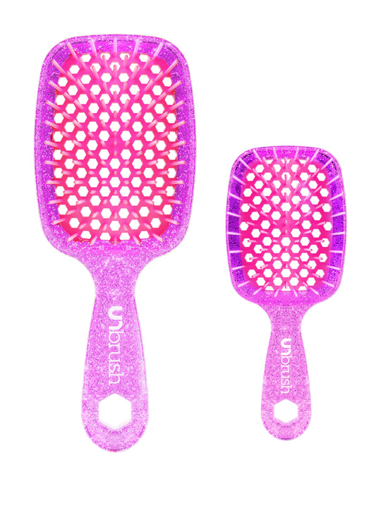 Unbrush Glitter Duo Set / Rose Quartz Pink