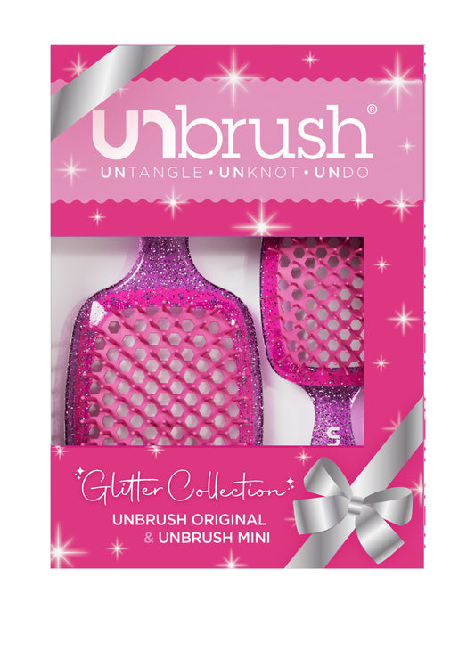 Unbrush Glitter Duo Set / Rose Quartz Pink