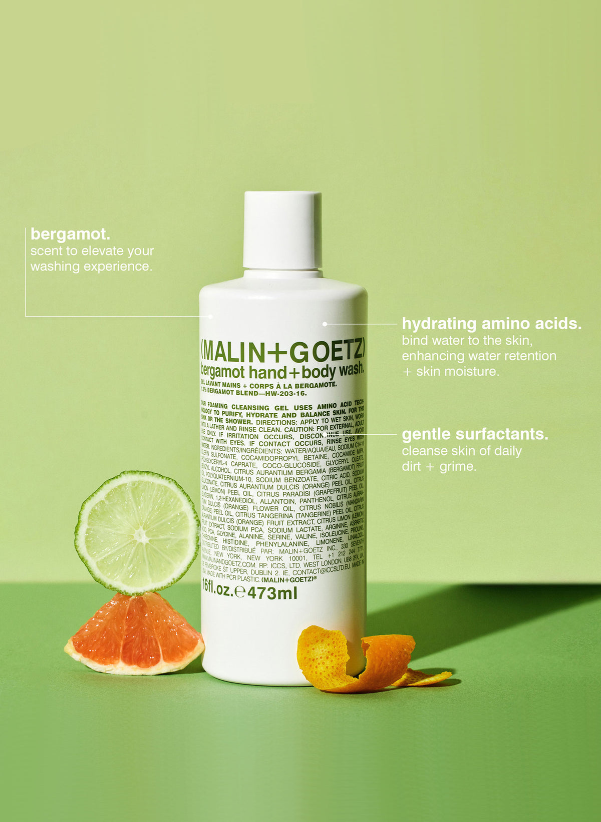 Bergamot Hand + Body Wash / 473 ml