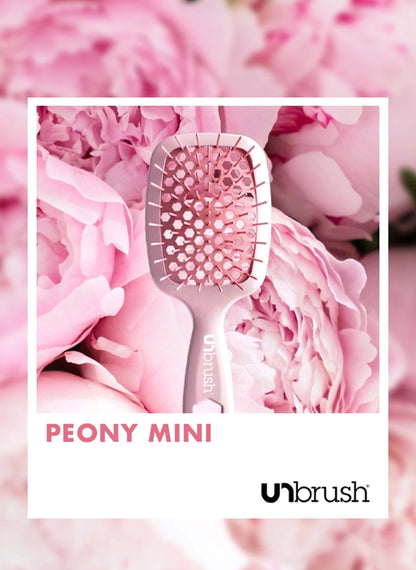 Detangling Hair Brush Mini -Pastel Collection / Peony