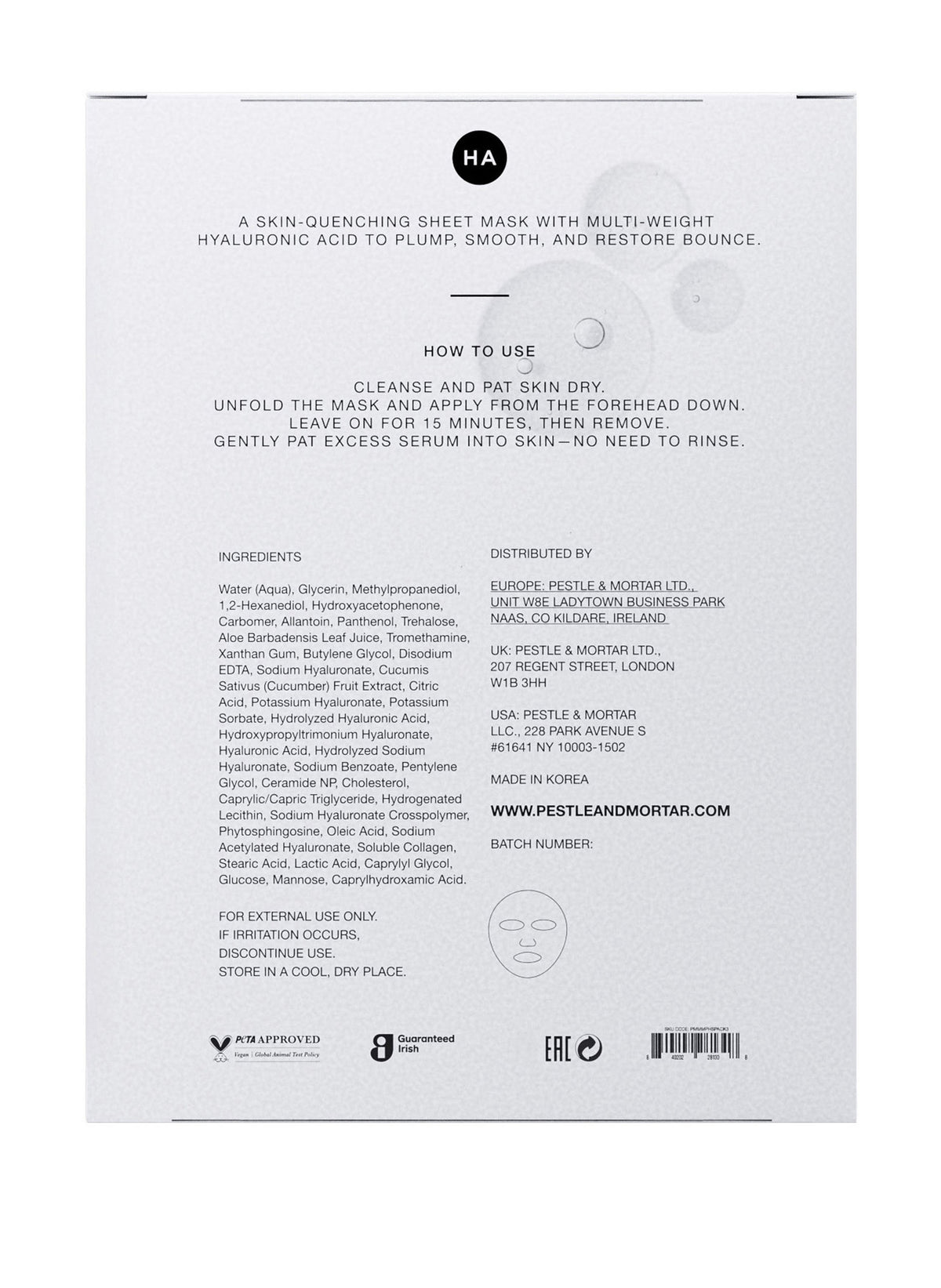 Pure Hyaluronic Sheet Mask