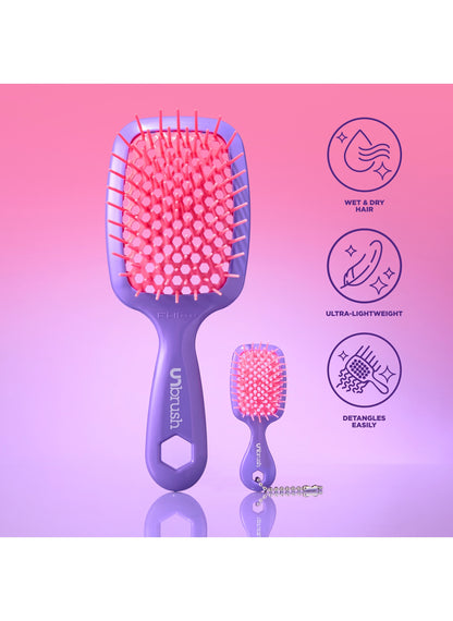 Unbrush and Super Mini Set Neon Purple