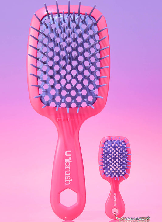 Unbrush and Super Mini Set Neon Pink