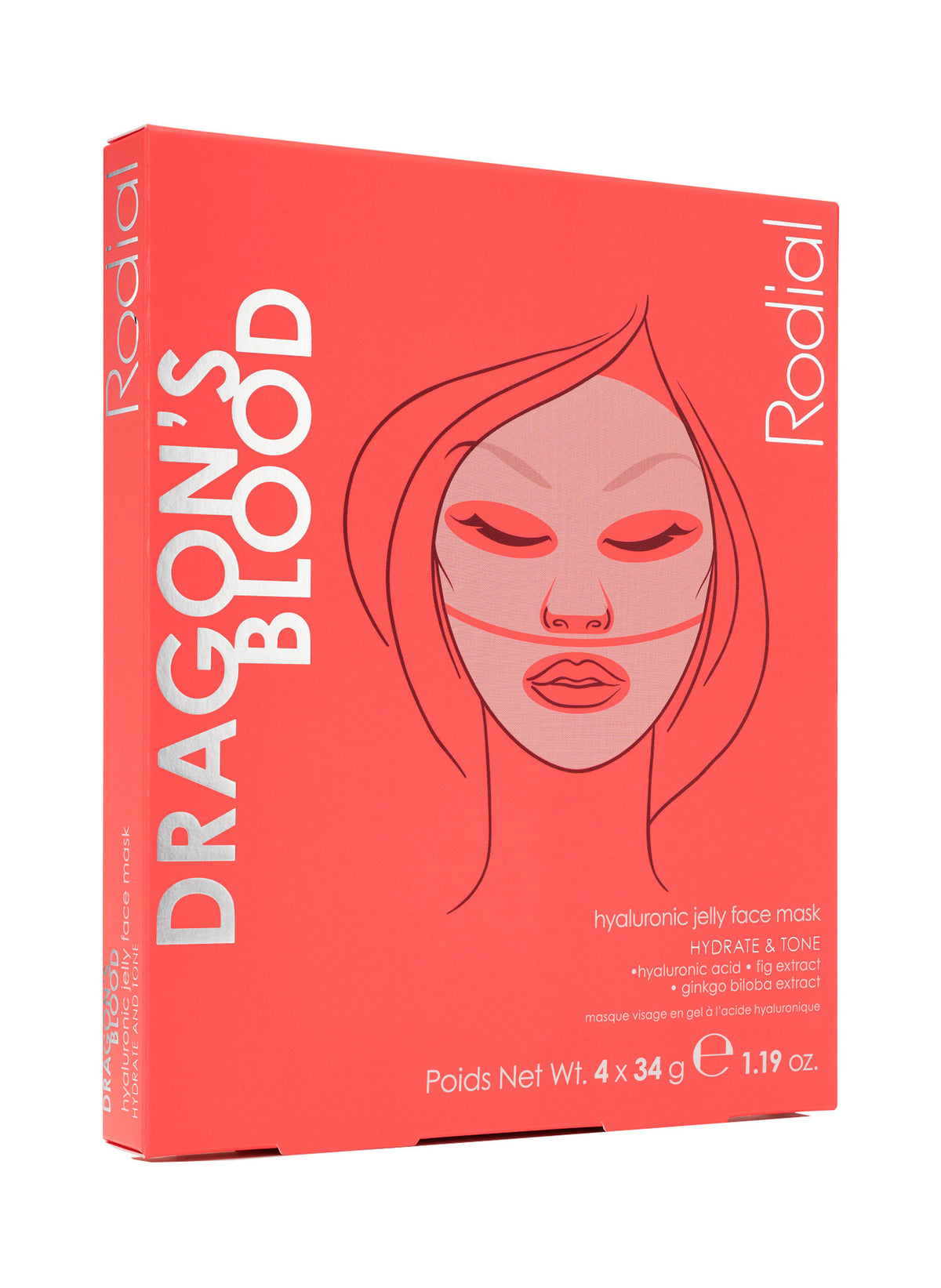 Dragon's Blood Hyaluronic Jelly Face Mask / x4 pack